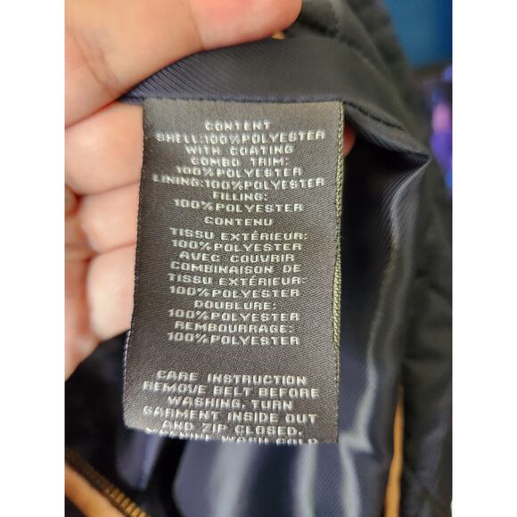 Vince Camuto Black Quilted Brown Suede Jacket Women Size Small - Picture 4 of 5